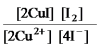 <strong>Write the mass-action expression,Q<sub>c</sub>,for the following chemical reaction. 2Cu<sup>2+</sup>(aq)+ 4I<sup>-</sup>(aq) 2CuI(s)+ I<sub>2</sub>(aq)</strong> A) B) C) D) E)