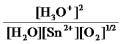 <strong>Write the mass-action expression,Q<sub>c</sub>,for the following chemical reaction. Sn<sup>2+</sup>(aq)+ O<sub>2</sub>(g)+ 3H<sub>2</sub>O(l) SnO<sub>2</sub>(s)+ 2H<sub>3</sub>O<sup>+</sup>(aq)</strong> A) B) C) D) E)None of these expressions is correct.