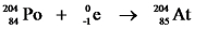<strong>Which one of the following equations correctly represents electron capture by the Nucleus?</strong> A) B) C) D) E)