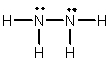 <strong>Hydrazine, N<sub>2</sub>H<sub>4</sub>, is a good reducing agent that has been used as a component in rocket fuels. Select its Lewis structure.</strong> A) B) C) D) E) None of the above is correct.