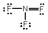 <strong>Select the correct Lewis structure for nitrogen trifluoride, NF<sub>3</sub>.</strong> A) B) C) D) E)