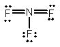<strong>Select the correct Lewis structure for nitrogen trifluoride, NF<sub>3</sub>.</strong> A) B) C) D) E)