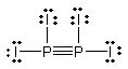 <strong>Select the best Lewis structure for P<sub>2</sub>I<sub>4</sub>.</strong> A) B) C) D) E) None of the above structures is suitable for P<sub>2</sub>I<sub>4</sub>.