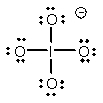<strong>Select the Lewis structure in which formal charges are minimized for the periodate anion, IO<sub>4</sub><sup>-</sup>.</strong> A) B) C) D) E)