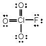<strong>In the following Lewis structure for ClO<sub>3</sub>F, chlorine has a formal charge of ____ and an oxidation number of ____. </strong> A) 7, 7 B) 7, -1 C) 1, 1 D) 1, -1 E) 1, 7
