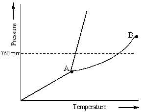 Examine the following phase diagram and identify the feature represented by point A.