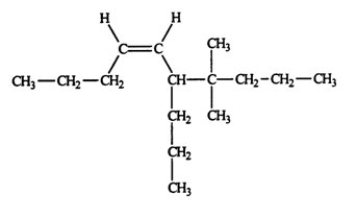 <strong>Select the correct name for the following compound.  </strong> A) cis-2-methyl-2,3-dipropyl-4-octene B) cis-7-methyl-6,7-dipropyl-4-octene C) cis-4,4-dimethyl-5-propyl-6-decene D) trans-7,7-dimethyl-6-propyl-4-decene E) cis-7,7-dimethyl-6-propyl-4-decene <div style=padding-top: 35px> 