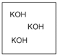 <strong>Which diagram properly depicts the dissolved species present in an aqueous solution of KOH? (water molecules are not shown)</strong> A) B) C) D)