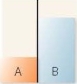 <strong>A flask contains two compartments (A and</strong> A) B) B)with equal volumes of solution separated by a semipermeable membrane. Which diagram represents the final level of the liquids if A is initially a 10% (w/v)glucose solution and B is initially a 20% (w/v)glucose solution? C)