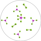 <strong>The reversible reaction: PCl<sub>3</sub>(g)+ Cl<sub>2</sub>(g) PCl<sub>5</sub>(g), has K = 0.5. Based on the molecular art shown below, what can be inferred about the reaction conditions? </strong> A)The reaction has not yet reached equilibrium. B)The reaction mixture is at equilibrium. C)The reaction will shift to the left to reach equilibrium. D)The forward reaction is favorable.