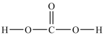 <strong>Predict the bond angles around the carbon atom in the structure of carbonic acid shown below. Don't forget to draw in lone pairs where needed to give octets. </strong> A)180° B)120° C)109.5° D)90° E)60°
