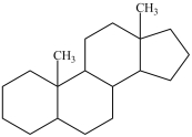 <strong>Which structure is the steroid skeleton?</strong> A) B) C) D)