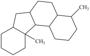 <strong>Which structure is the steroid skeleton?</strong> A) B) C) D)