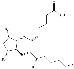 <strong>Which structure is a prostaglandin?</strong> A) B) C) D)