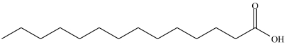 <strong>What is the structure of myristic acid?</strong> A) B) C) D)