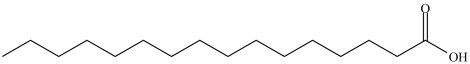 <strong>What is the structure of myristic acid?</strong> A) B) C) D)