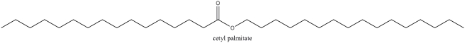 <strong>Cetyl palmitate is a component of spermaceti wax isolated from the heads of sperm whales, and is used in cosmetics. In which solvent would cetyl palmitate be expected to have the greatest solubility? </strong> A)acetic acid B)ethanol C)hexane D)water