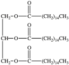 The triacylglycerol shown below is expected to be a liquid at room temperature.