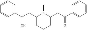 <strong>Lobeline (structure shown)is a natural alkaloid found in a number of plants including Indian tobacco (Lobelia inflata)and Devil's tobacco (Lobelia tupa). Lobeline has been used as a smoking cessation aid. How many trigonal planar carbon atoms are in lobeline? </strong> A)9 B)10 C)13 D)21 E)22