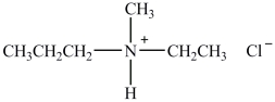 <strong>What is the IUPAC name of the amine salt shown below? </strong> A)ethylmethylpropylammonium chloride B)N-ethyl-N-methyl-1-propanammonium chloride C)N-ethyl-N-methyl-N-propylammonia chloride D)N-methyl-N-propylethanammonium chloride