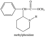 <strong>Methylphenidate (Ritalin)is a drug used to treat attention deficit hyperactivity disorder (ADHD). Which type of nitrogen heterocycle is present in methylphenidate? </strong> A)pyridine B)pyrrole C)pyrrolidine D)piperidine