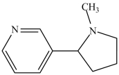 <strong>Which type of nitrogen heterocycle(s)is/are present in nicotine (structure shown)? </strong> A)only pyridine B)only pyrrole C)only pyrrolidine D)pyridine and pyrrolidine E)pyridine and pyrrole
