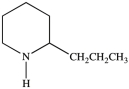 <strong>Coniine, shown below, is an alkaloid extracted from poison hemlock. How is this nitrogen-containing compound most appropriately classified? </strong> A)heterocyclic, primary amine B)secondary amine C)primary, heterocyclic amide D)lactam