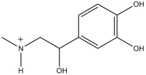 <strong>At the pH of the aqueous environment of the cells, amines exist in their ionized (charged)form. Which of the following properly represents how epinephrine exists in the cell? </strong> A) B) C) D)