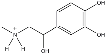 <strong>At the pH of the aqueous environment of the cells, amines exist in their ionized (charged)form. Which of the following properly represents how epinephrine exists in the cell? </strong> A) B) C) D)
