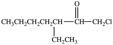 <strong>What is the structure of 1-chloro-3-ethyl-2-heptanone?</strong> A) B) C) D)
