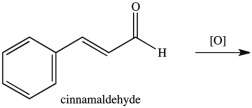 <strong>What product results when cinnamaldehyde is oxidized? </strong> A) B) C) D)