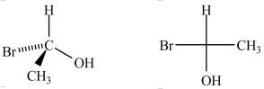 The Fischer projection shown on the right properly represents the three-dimensional compound shown on the left.
