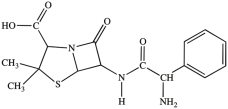 Ampicillin (structure shown)is an antibiotic that has been used extensively to treat bacterial infections since 1961. There are _____ chirality centers in ampicillin.