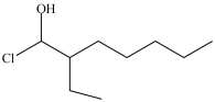 <strong>What is the structure of 1-chloro-3-ethyl-2-heptanol?</strong> A) B) C) D)