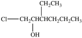 <strong>What is the structure of 1-chloro-3-ethyl-2-heptanol?</strong> A) B) C) D)