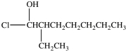 <strong>What is the structure of 1-chloro-3-ethyl-2-heptanol?</strong> A) B) C) D)
