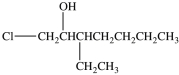 <strong>What is the structure of 1-chloro-3-ethyl-2-heptanol?</strong> A) B) C) D)