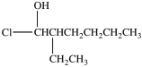 <strong>What is the structure of 1-chloro-3-ethyl-2-heptanol?</strong> A) B) C) D)