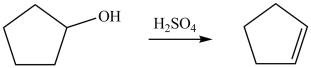<strong>Which statement best describes the changes that occurred in the reactant in forming the alkene product? </strong> A)An H atom and an OH group have been removed from the reactant. B)The OH group was removed from the reactant. C)The OH group was replaced by an H atom. D)Two H atoms were removed from the reactant.