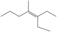 <strong>What is the IUPAC name of this compound? </strong> A)5-ethyl-4-methyl-4-heptene B)3-ethyl-4-methyl-3-hexene C)3-ethyl-4-methyl-4-heptene D)3-ethyl-4-methyl-3-heptene E)3-ethyl-4-propyl-2-pentene