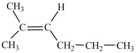 <strong>What is the structure of 2-methyl-3-hexene?</strong> A) B) C)(CH<sub>3</sub>)<sub>2</sub>C=CHCH<sub>2</sub>CH<sub>2</sub>CH<sub>3</sub> D)(CH<sub>3</sub>)<sub>2</sub>CHCH=CHCH<sub>2</sub>CH<sub>3</sub>