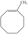 <strong>What is the structure of 3-methylcycloheptene?</strong> A) B) C) D)