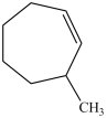 <strong>What is the structure of 3-methylcycloheptene?</strong> A) B) C) D)
