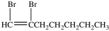 <strong>What product results when 1-heptene undergoes the halogenation reaction shown? </strong> A) B) C) D)