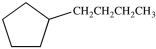 <strong>What is the structure of butylcyclopentane?</strong> A) B) C) D)