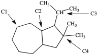 <strong>What is the classification of each labeled carbon atom in this structure? </strong> A)C1 is a 1°, C2 is 2°, C3 is a 3°, and C4 is 4°. B)C1 is a 2°, C2 is 3°, C3 is a 3°, and C4 is 4°. C)C1 is a 1°, C2 is 2°, C3 is a 3°, and C4 is 1°. D)C1 is a 2°, C2 is 3°, C3 is a 2°, and C4 is 3°.