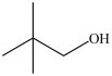 <strong>The compound whose condensed structure is (CH<sub>3</sub>)<sub>3</sub>CCH<sub>2</sub>OH can be represented as a skeletal structure as which of the following?</strong> A) B) C) D)
