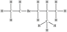 <strong>Which structure properly indicates the order of attachment of atoms as represented by the condensed structure CH<sub>3</sub>CHBrCH<sub>2</sub>CH(CH<sub>3</sub>)<sub>2</sub>?</strong> A) B) C) D)