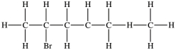 <strong>Which structure properly indicates the order of attachment of atoms as represented by the condensed structure CH<sub>3</sub>CHBrCH<sub>2</sub>CH(CH<sub>3</sub>)<sub>2</sub>?</strong> A) B) C) D)