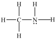 In the molecule below, the shape around the carbon atom is tetrahedral and the shape around the nitrogen atom is trigonal planar.